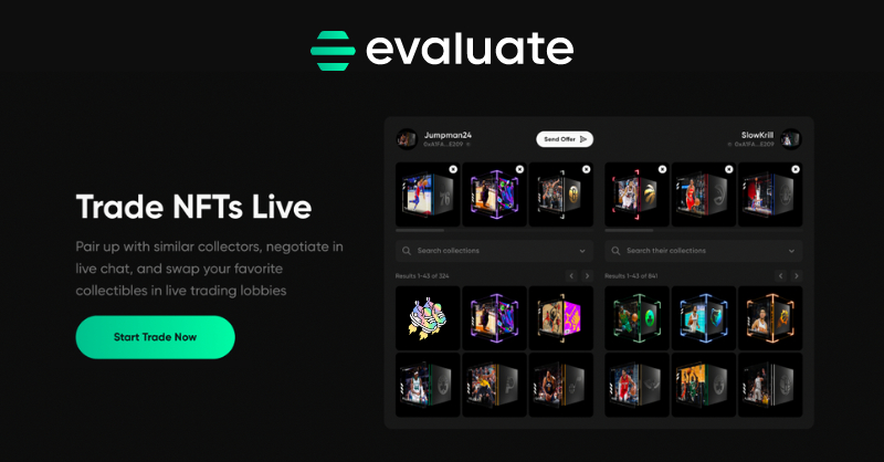 Thumbnail of Evaluate | Trade NFTs Live